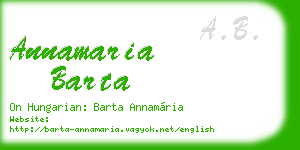 annamaria barta business card