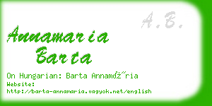 annamaria barta business card